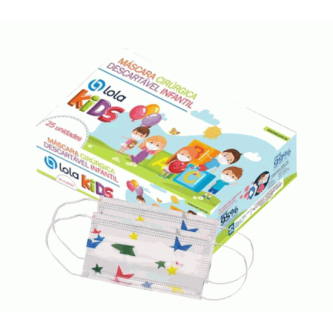 Máscara Infantil Tripla Descartável Lola Kids Estrelinha 25un